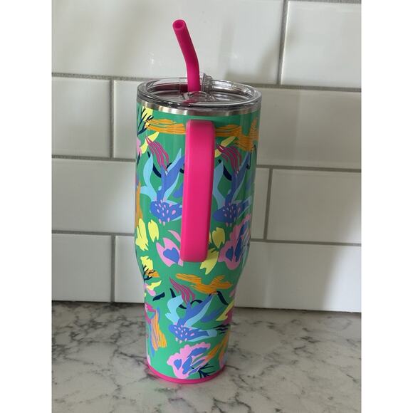 Swig Life Paradise 40oz Drink Tumbler Mega Mug Straw Insulated Tropical Colorful - Picture 3 of 7